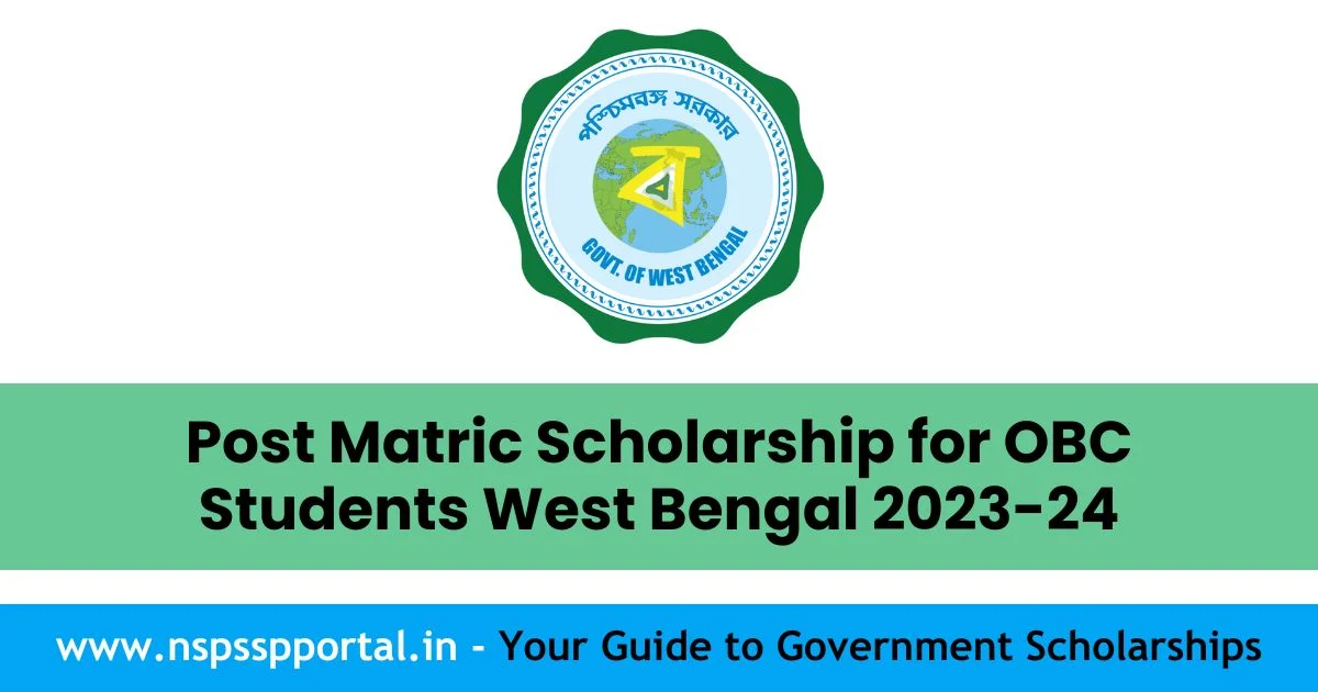 Post Matric Scholarship for OBC Students West Bengal