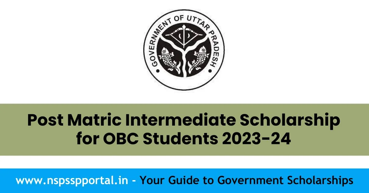 Post Matric Intermediate Scholarship for OBC Students 2023-24