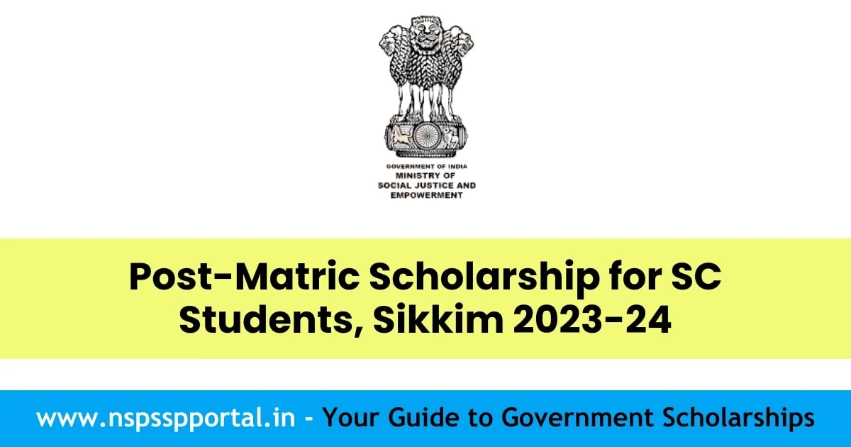 Post Matric Scholarship for SC Students Sikkim